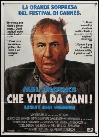 3r886 LIFE STINKS Italian 1p '91 great wacky portrait image of dirty star/director Mel Brooks!