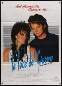 3r887 LIGHT OF DAY Italian 1p '87 c/u of Michael J. Fox & rock star Joan Jett, Paul Schrader!