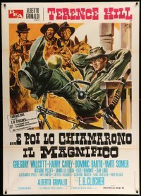 3r900 MAN OF THE EAST Italian 1p '74 Symeoni art of Terence Hill on gun bike, spaghetti western!