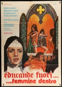 3r953 SEX LIFE IN A CONVENT Italian 1p '73 different Luca Crovato of near-naked girls & nun!