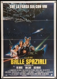 3r959 SPACEBALLS Italian 1p '87 Mel Brooks Star Wars spoof, Alvin art of Candy, Pullman & cast!