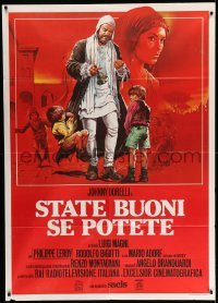 3r967 STATE BUONI SE POTETE Italian 1p '83 Casaro art of Johnny Dorelli playing with children!