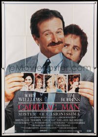 3r685 CADILLAC MAN Italian 2p '90 Tim Robbins behind Robin Williams as car salesman w/pictures!