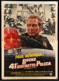 3r701 FORT APACHE THE BRONX Italian 2p '81 different Casaro art of Paul Newman as New York cop!