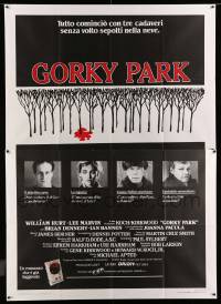 3r704 GORKY PARK Italian 2p '84 William Hurt, Lee Marvin, cool bloody snow in trees image!