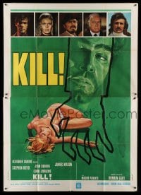 3r714 KILL Italian 2p '71 Jean Seberg, Stephen Boyd, drug smuggling, different sexy Casaro art!