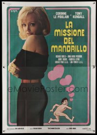 3r721 LA MISSIONE DEL MANDRILLO Italian 2p '75 c/u of sexy Corinne Le Poulain, Calma naked man art!