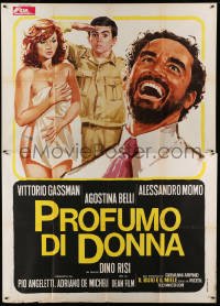 3r748 SCENT OF A WOMAN Italian 2p '76 art of Vittorio Gassman & sexy naked Agonstina Belli!