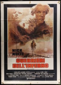 3r763 WHO'LL STOP THE RAIN Italian 2p '78 artwork of Nick Nolte & Tuesday Weld by Tom Jung!