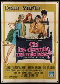 3r764 WHO'S BEEN SLEEPING IN MY BED Italian 2p '63 great Symeoni art of Dean Martin & sexy ladies!