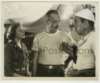 3s072 BATTLE CIRCUS 8.25x10 still '53 smoking Humphrey Bogart, June Allyson & Robert Keith!