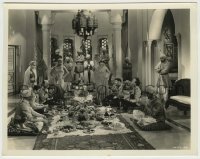 3s104 BONNIE SCOTLAND 8x10.25 still '35 Stan Laurel & Oliver Hardy at feast by sexy harem girls!