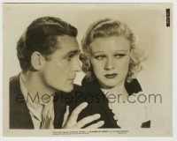 3s134 CHANGE OF HEART 8x10 still '34 great close up of worried Ginger Rogers & Charles Farrell!