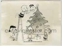3s138 CHARLIE BROWN CHRISTMAS TV 7x9 still R86 the Peanuts gang decorating their tree!