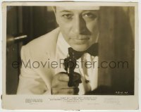 3s142 CHRISTMAS EVE 8.25x10.25 still '47 best close up of George Raft in tuxedo pointing gun!