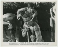 3s164 COOL HAND LUKE 8.25x10 still '67 great c/u of dirty barechested Paul Newman with shovel!