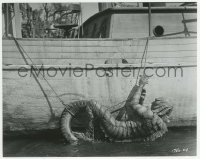 3s171 CREATURE FROM THE BLACK LAGOON 7.25x9.25 still R1972 he's climbing up the side of the boat!