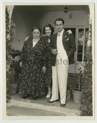 3s236 EDWARD G. ROBINSON 8x10.25 still '30s in great suit with his wife & mother by Elmer Fryer!
