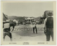 3s258 FISTFUL OF DOLLARS 8x10.25 still '67 Clint Eastwood shooting at two guys on the street!