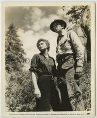 3s268 FOR WHOM THE BELL TOLLS 8.25x10 still '43 c/u of Ingrid Bergman & Gary Cooper in forest!