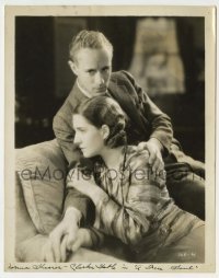 3s278 FREE SOUL 8x10.25 still '31 sad close up of Norma Shearer hugging Leslie Howard in chair!