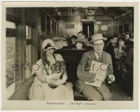 3s299 GIRL SHY 8x10.25 still '24 Harold Lloyd on train shies from Jobyna Ralston's Pomeranian dog!