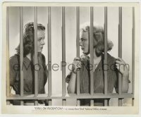 3s300 GIRLS ON PROBATION 8.25x10 still R40s close up of Jane Bryan & Sheila Bromley behind bars!