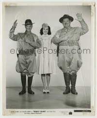 3s323 GREAT GUNS 8.25x10 still '41 Stan Laurel & Oliver Hardy in uniform with sexy Sheila Ryan!
