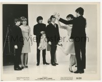 3s338 HARD DAY'S NIGHT 8x10.25 still '64 Beatles John, Ringo & George watch Paul dancing with girl!