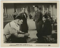 3s341 HARDER THEY FALL 8x10.25 still '56 Humphrey Bogart, Rod Steiger & Persoff stare at Mike Lane