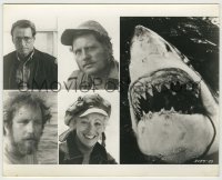 3s403 JAWS 8x10 still '75 Rod Steiger, Richard Dreyfuss, Robert Shaw, Gary & Bruce the shark!