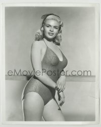 3s404 JAYNE MANSFIELD 8x10 still '50s super sexy close portrait wearing skin-tight swimsuit!