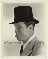 3s415 JOE E. BROWN 8x10.25 still '30s portrait in top hat showing his incredible rubber mouth!