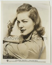 3s444 LAUREN BACALL 8x10.25 still '40s close semi-profile portrait with sly look in her eyes!