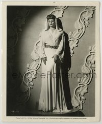 3s469 LOVER COME BACK 8.25x10 still '46 Lucille Ball full-length modeling a pretty white gown!
