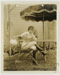 3s479 MADGE BELLAMY deluxe 8x10 still '20s wonderful portrait relaxing in polo outfit by Autrey!