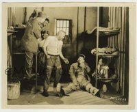 3s575 PARDON US 8x10 still '31 Stan Laurel watches tough convict yell at Oliver Hardy in cell!