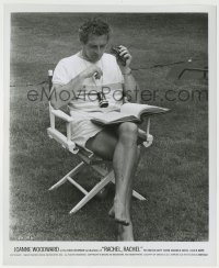 3s610 RACHEL, RACHEL candid 8.25x10 still '68 director Paul Newman reading script in his chair!