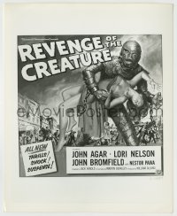 3s626 REVENGE OF THE CREATURE 8.25x10 still '55 great Reynold Brown monster art from the 6-sheet!
