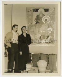 3s628 RICHARD BOLESLAWSKI 8x10.25 still '30s the MGM director with his beautiful wife at his home!