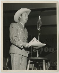 3s654 ROY ROGERS 8.25x10 radio publicity still '44 starring in his new show for Goodyear on MBS!
