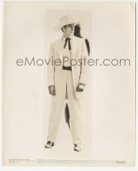 3s661 SARATOGA TRUNK 8.25x10 still '45 full-length portrait of Gary Cooper wearing all white!