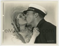 3s669 SEAS BENEATH 8x10.25 still '31 John Ford, c/u of George O'Brien kissing Marion Lessing!