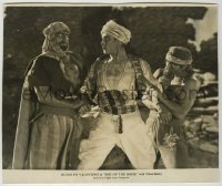 3s690 SON OF THE SHEIK 7.75x9.25 still '26 c/u of Rudolph Valentino captured by two creepy men!