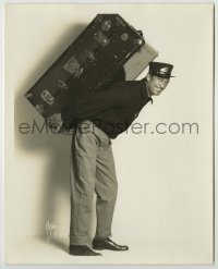 3s721 STRONG BOY deluxe 8x10 still '29 smiling Victor McLaglen holding steamer trunk by Autrey!