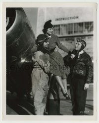 3s744 TEST PILOT 8.25x10 still '38 c/u of Clark Gable & Spencer Tracy with Myrna Loy by plane!