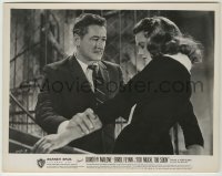 3s790 TOO MUCH, TOO SOON 8x10.25 still '58 Errol Flynn as John Barrymore grabbing Dorothy Malone!