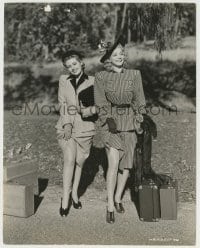 3s791 TOPPER RETURNS 7.5x9.5 key book still '41 sexy Joan Blondell & Carole Landis hitchhiking!