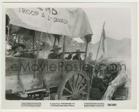 3s834 WINCHESTER '73 8x10.25 still '50 James Stewart & Tony Curtis w/rifles taking cover by wagon!