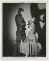 3s856 ZOMBIES OF THE STRATOSPHERE chapter 9 8.25x10 still '52 wacky alien guy choking Aline Towne!
